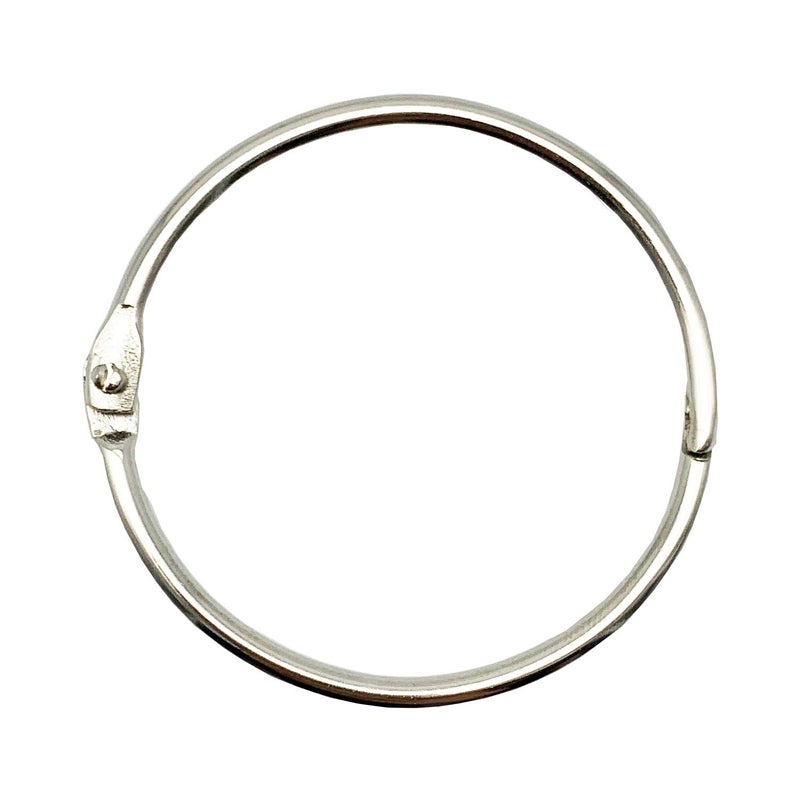 KTOJOY 2 Inch (15 Pack) Loose Leaf Binder Rings  Nickel Plated Steel Binder Rings Keychain Key Rings  Metal Book Rings Silver  for School  Home  or Office - Image 1
